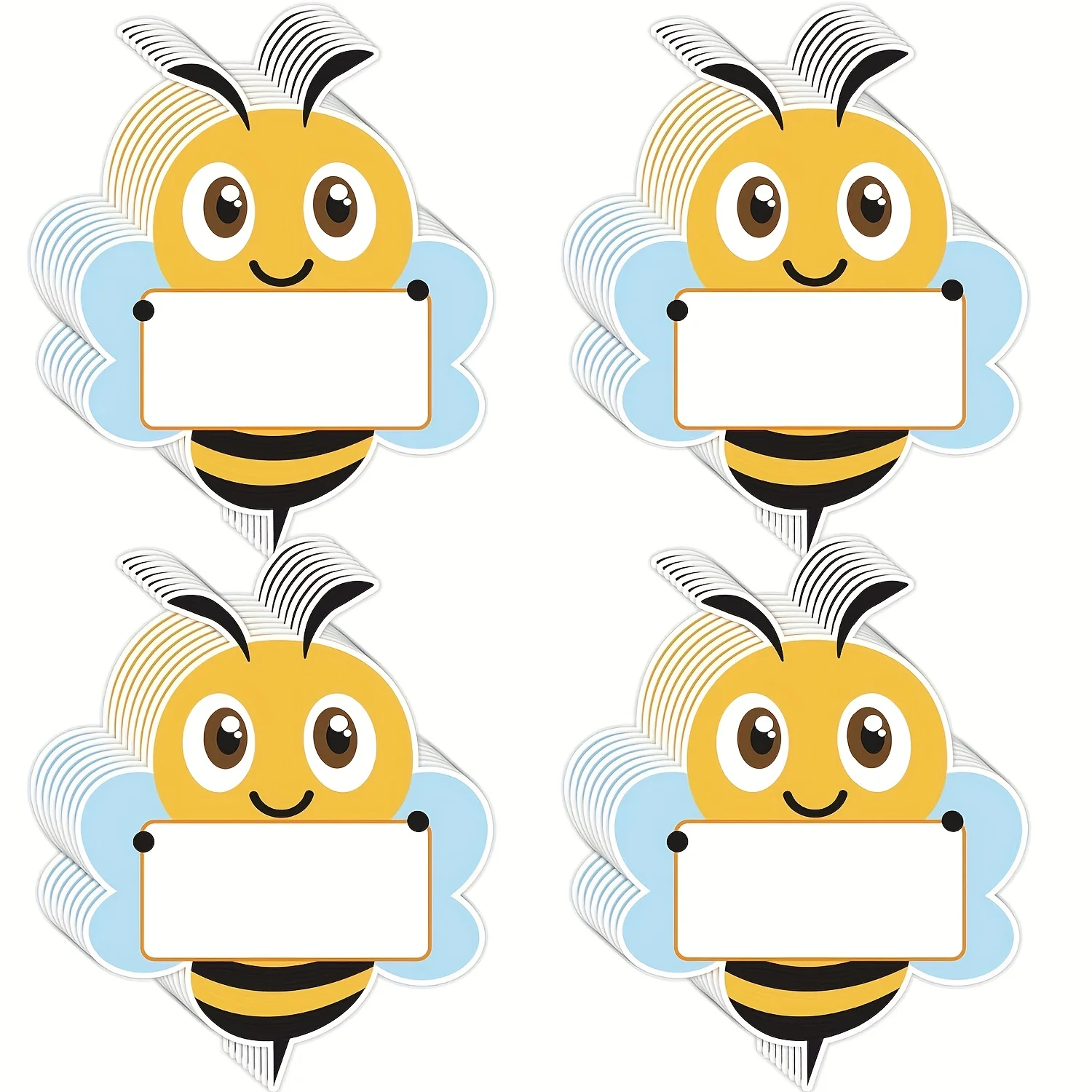 50 etichette di carta a forma di ape con adesivo resistente per bacheche scolastiche e decorazioni - immagine 5