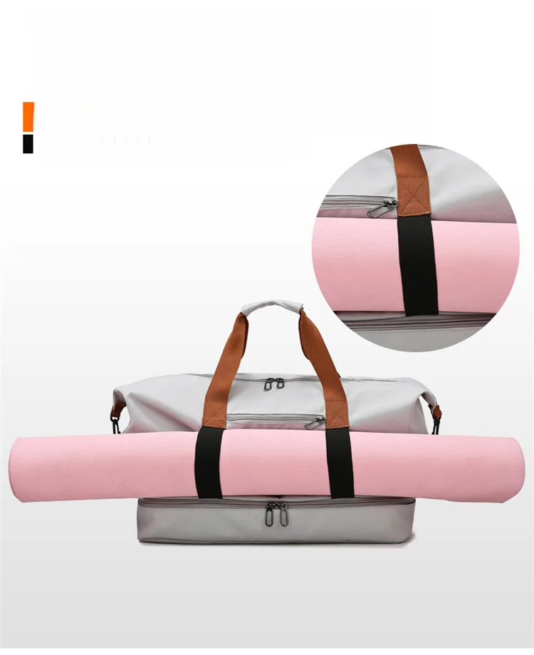 Travel bag, large capacity boarding luggage bag, dry wet separation shoe compartment bag, business travel fitness backpack_voghion.com