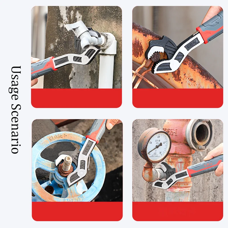 Multi-Purpose Wrench, 6/8/10/12 Inch Industrial Grade Wrench, For Multiple Screws, Quick Self-Locking, Large Opening, Hand Tool