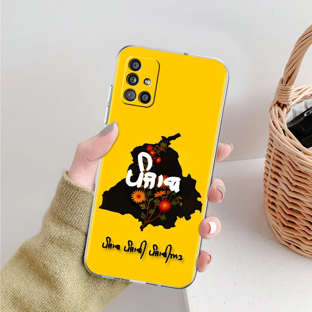 Clear Phone Case with Punjab Map Design