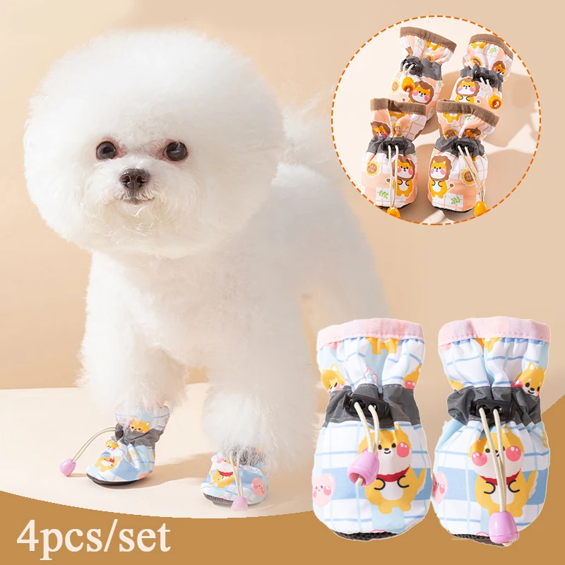 

Anti-dirty Soft-soled Dog Shoes Non-slip Wear-resistant Dog Toddler Shoes Comfortable Cute Dog Foot Cove Casual Pet Supplies