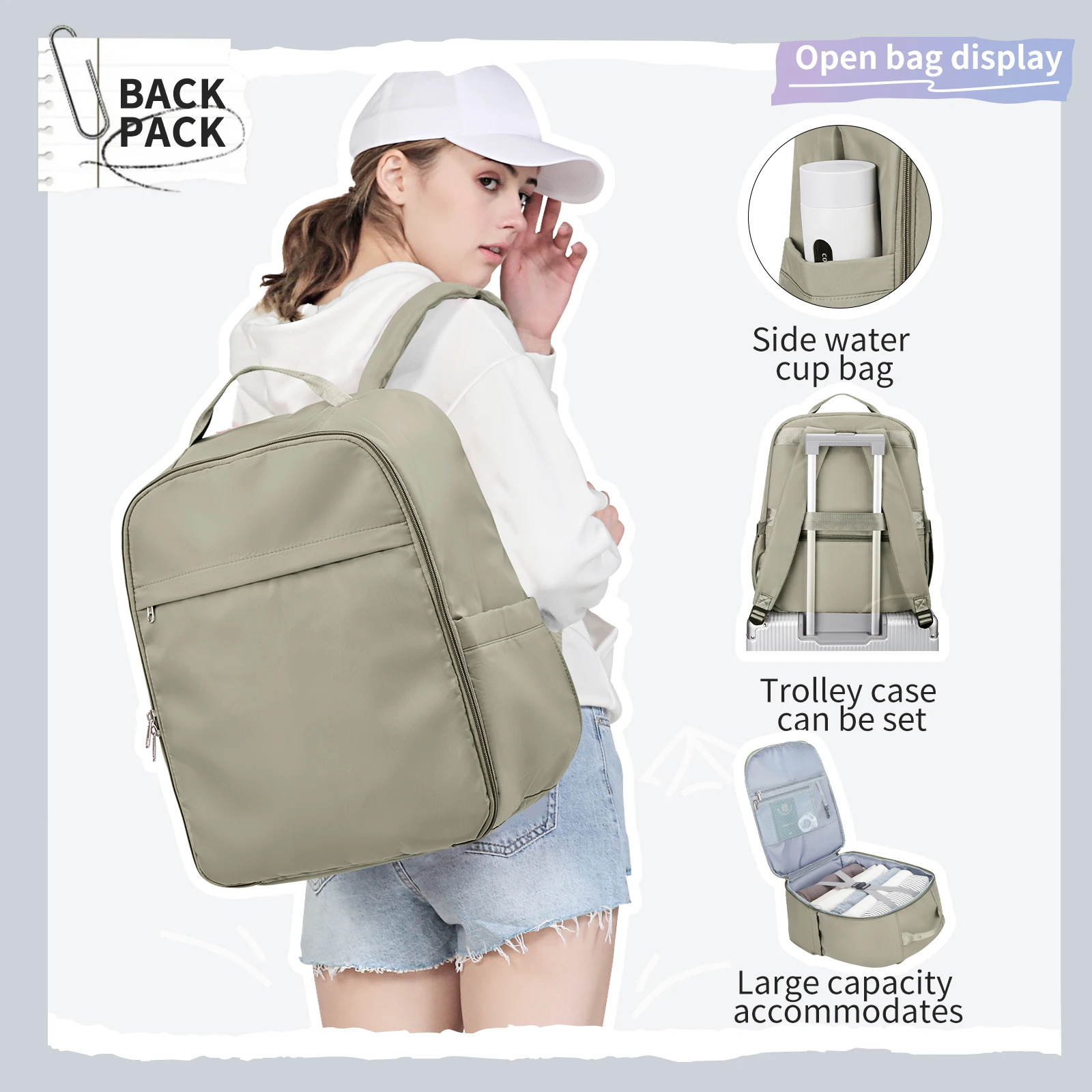 Easyjet Cabin Bag 45x36x20, Hand Luggage Travel Backpack Laptop Backpack for Women/Men，Travel Suitcase Bag Wizzair Carry On