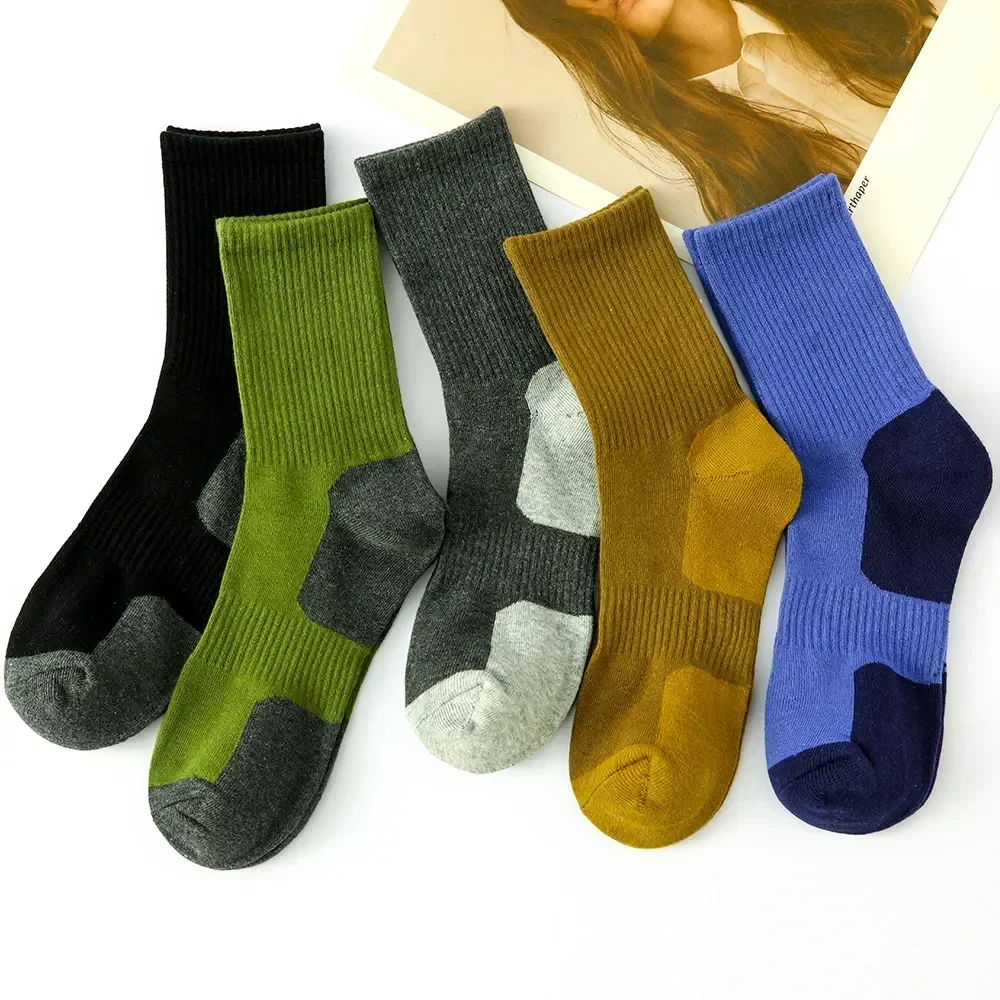 

Business Sports Socks Cotton Gift Gentleman Outdoor Long Pairs/lot Harajuku Sox Men Solid 5 Sokken Breathable