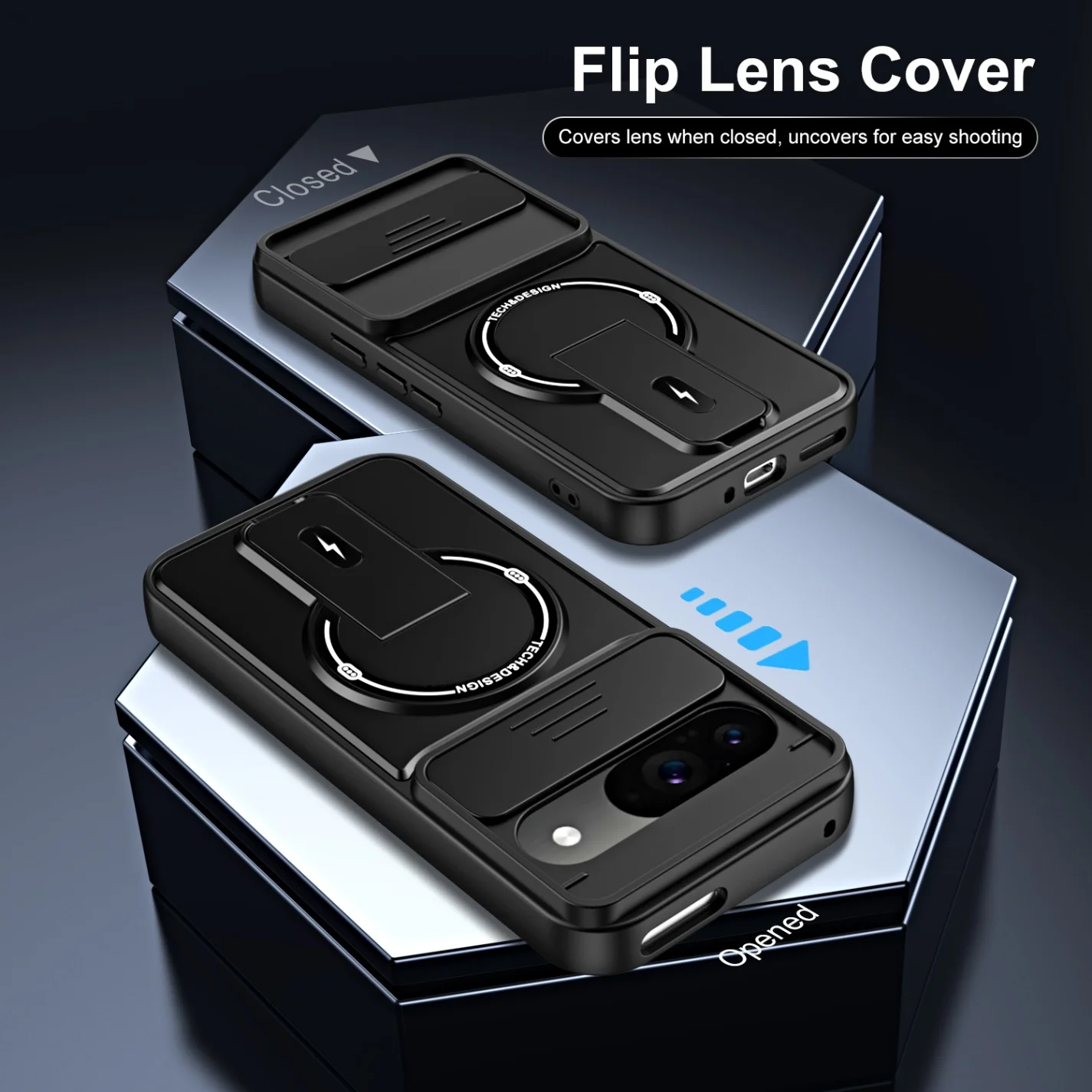 Enhanced Shockproof Magnetic Phone Case with Kickstand | Military-Grade Hybrid Armor Design