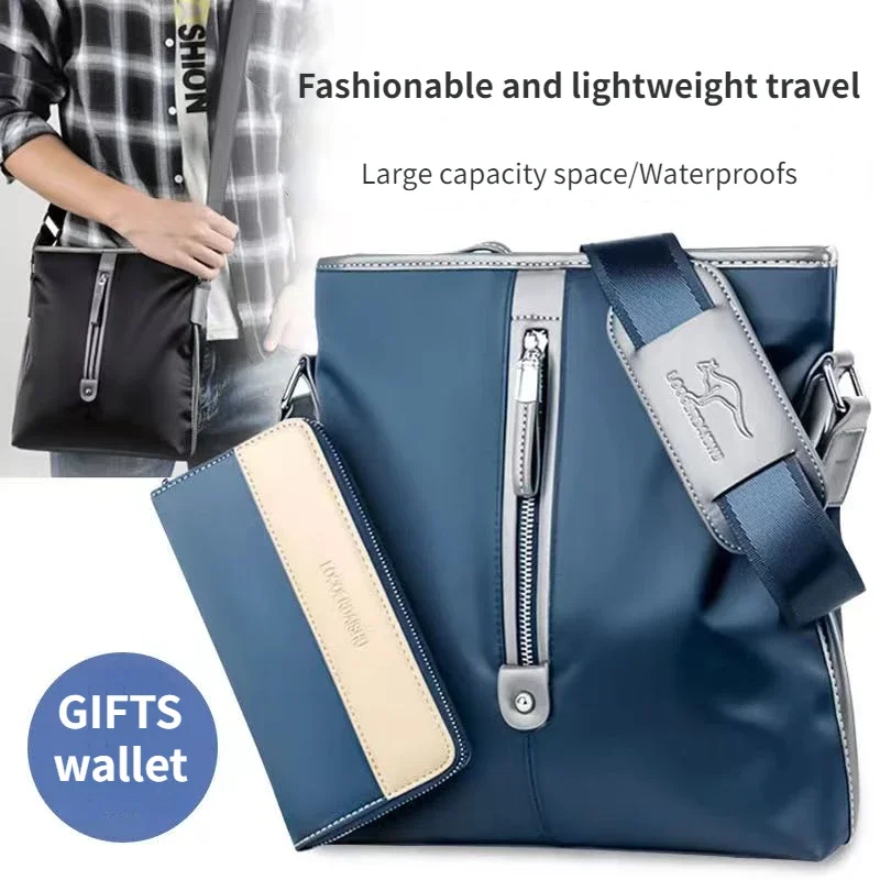 Men's Portable Horizontal Oxford Cloth Shoulder Crossbody Trendy Brand Bags