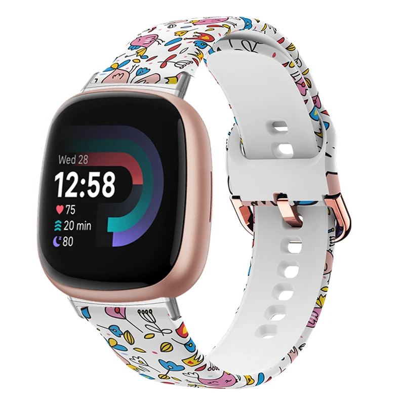 Colorful Print Lightweight Fashion Watch Strap - Sweatproof & Stylish Replacement Band