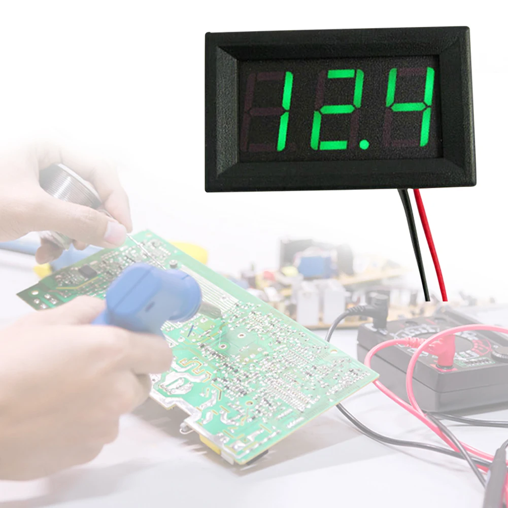 DC4.5V-30V Voltage Meter Waterproof 0.36/0.56 Inch Mini Voltage Tester Volt Instrument Tool for 6V 12V Electromobile Motorcycle digital voltmeter digital voltmeter thermometer