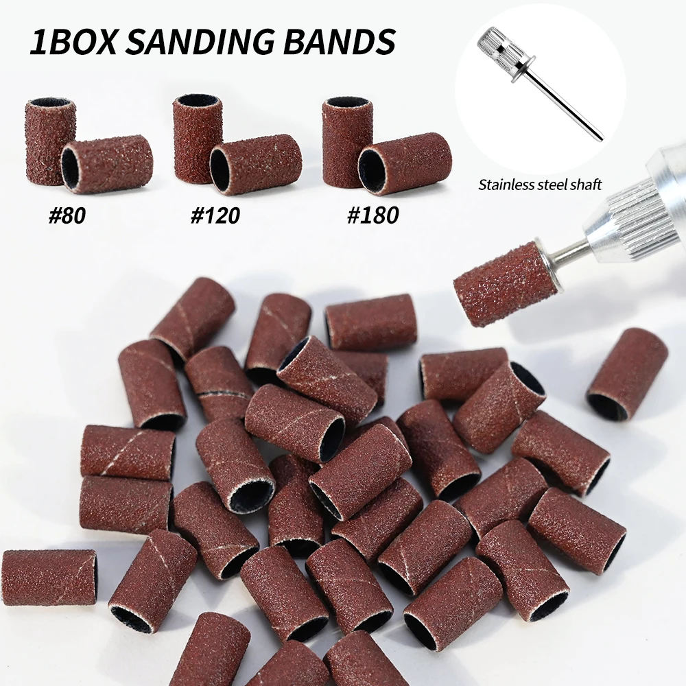 100 Stück Schleifband-Ringe Für Nagelbohrer – Körnung 180, Für Maniküre & Pediküre