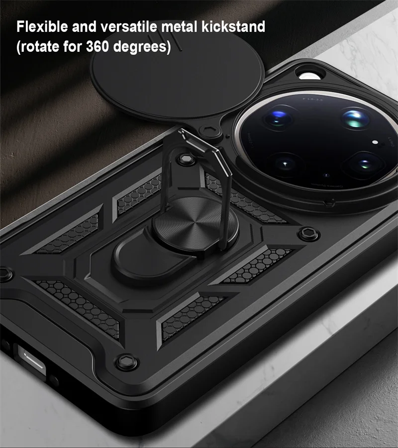 Enhanced Shockproof Armor Case with Slide Camera Protector and Magnetic Car Mount Capability