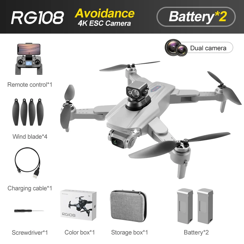 remote control car helicopter RG108 Pro GPS Drone 4K Professional HD Camera FPV Obstacle Acoidance Aerial Photography Brushless Motor Foldable Quadcopter Dron RC Helicopters medium RC Helicopters