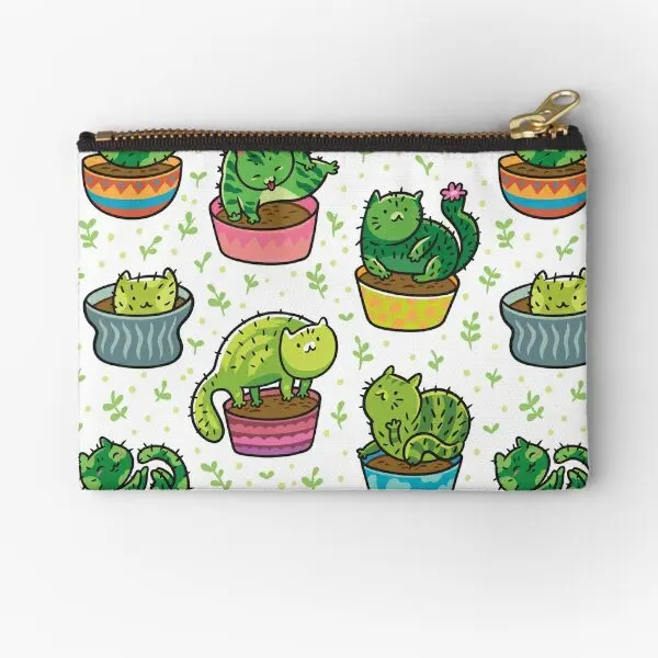 

Catcus Zipper Pouches Underwear Packaging Money Pocket Bag Socks Panties Pure Key Cosmetic Wallet Women Small Storage Men Coin