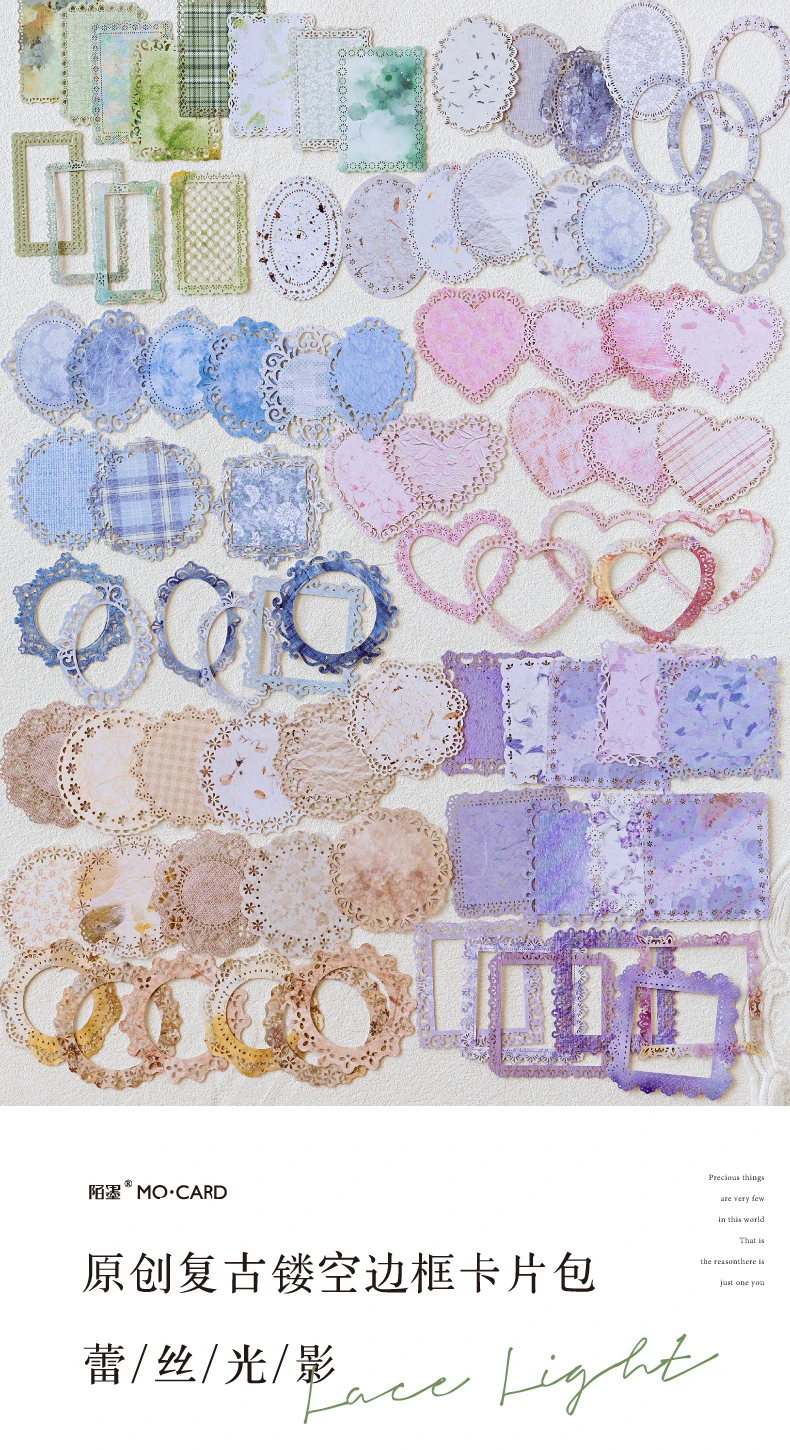 30 teile/paket Vintage Floral Spitze papier Sammelalbum Materialien DIY Fotoalbum Collage Journalling Kreative Schreibwaren Material papier – Detail 2