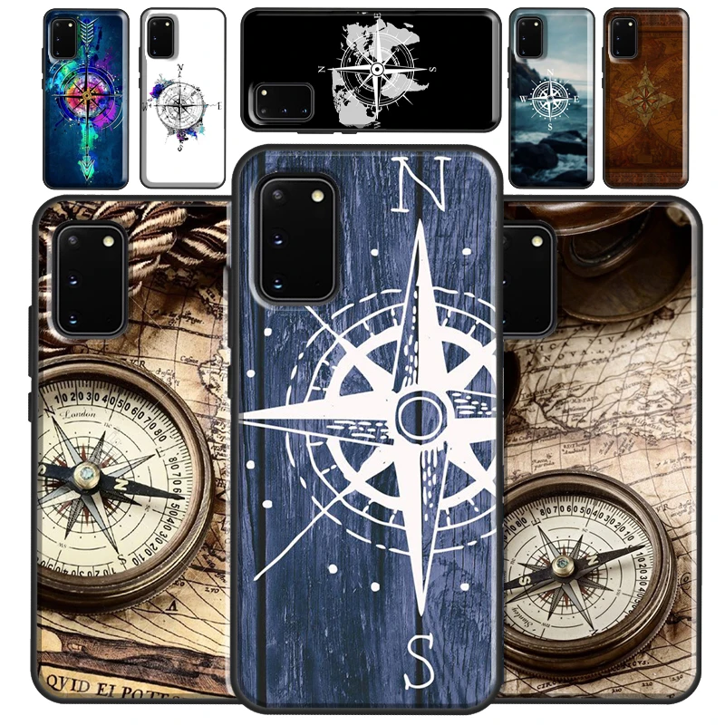 World Map Compass Nautical Case For Samsung Galaxy S21 S22 Ultra Note