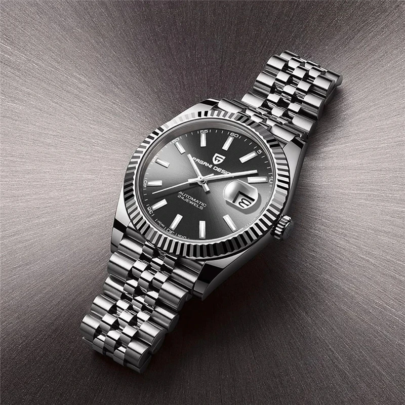40MM PAGANI DESIGN Men's Automatic Mechanical Watch Luxury Sapphire Glass 100M Water Resistant Stainless Steel NH35 Reloj Hombre mechanical watch
