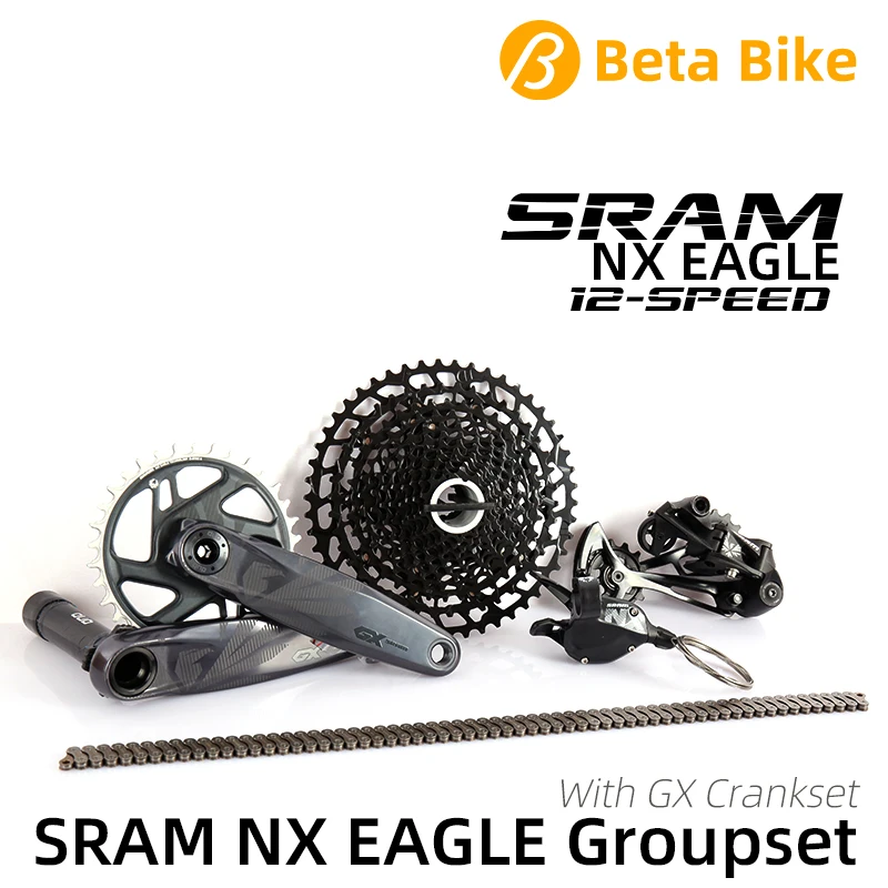 

SRAM NX EAGLE 12-Speed MTB Groupset 1x12 DUB Kit with GX Crankset SX Chain Bicycle Trigger Rear Derailleur Cassette Shifter