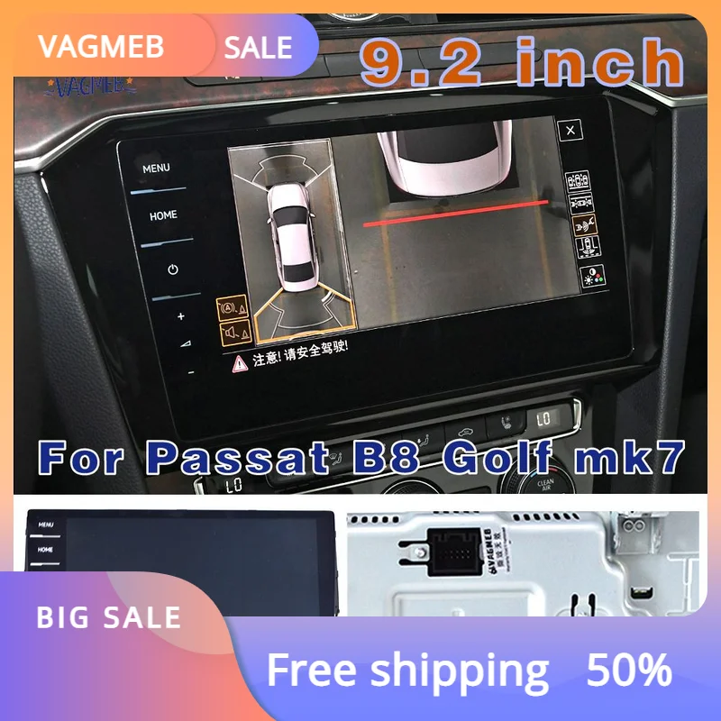 Original For VW Passat B8 Golf MK7 MK7.5 R Tiguan MK2 9.2 inch radio screen  display 5G6 919 606 D 5G6 919 606 A 5G6 919 606