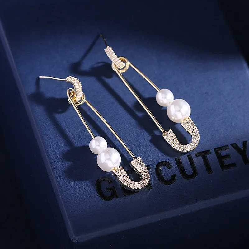 

Bilincolor Luxury Korean Pearl Pin Earrings for Wedding or Party