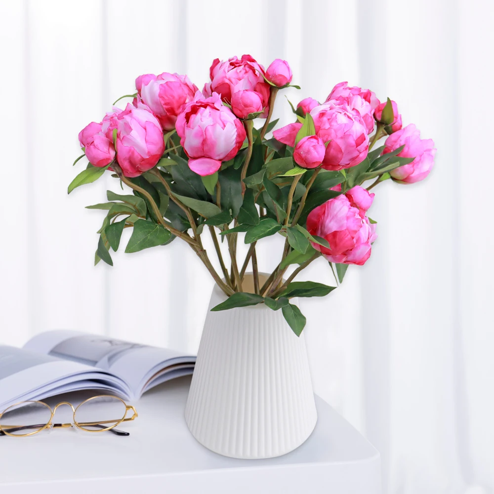1Pcs Artificial Flowers Branches Silk Roses Peony Wedding Home Decor Arrange Fake Plants Valentine'S Day Gift DIY Bridal Bouquet