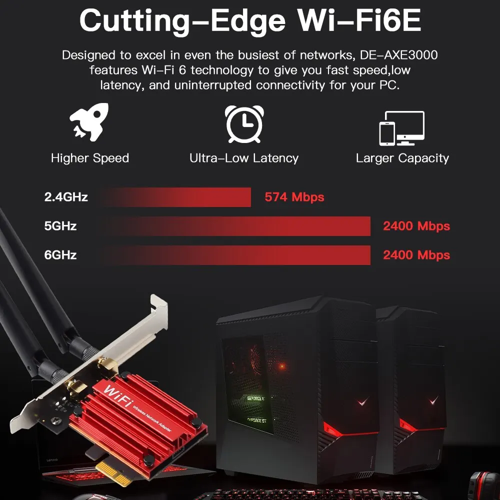 WiFi6E 인텔 AX210 블루투스 5.3 트리플 밴드 2.4G/5GHz/6GHz WiFi 카드 802.11AX AX200 PCI 익스프레스 무선 네트워크 어댑터 PC