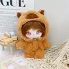 20cm Kawaii Cartoon Capybara Fluffy Coat Suit Plush Cotton Doll DIY Clothes Accessories Stuffed Toy for Kids Girls Birthday Gift 4