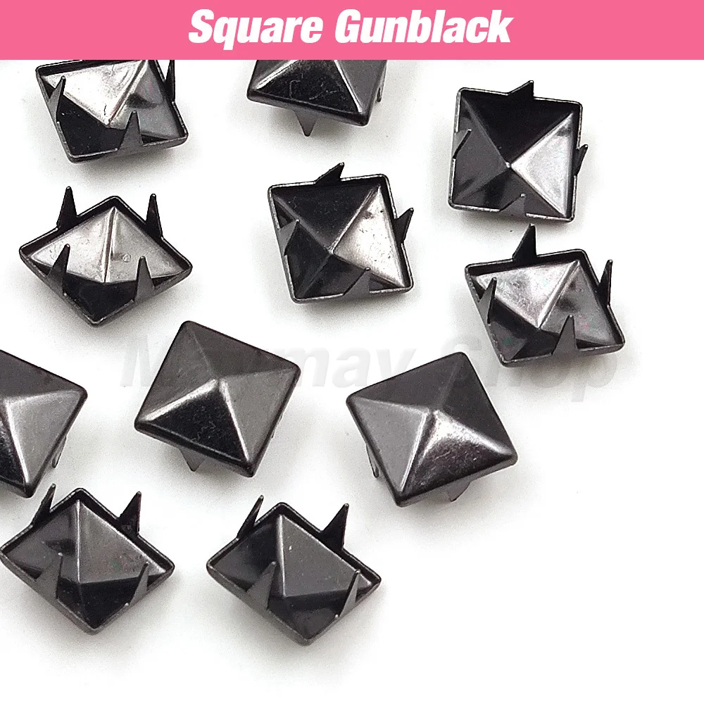 100Pcs 6-12mm Metal Rivets Square Spike Studs Pyramid Rivets Leathercraft Clothes Shoes Bags Belt Punk DIY metal rivets metal studs leather rivets