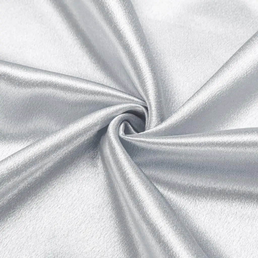 Hi-Tie Silver Jacquard Satin Solid Silk Mens Shirts Long Sleeve Suit Blouse for Male Outerwear Wedding Business Events Oversized