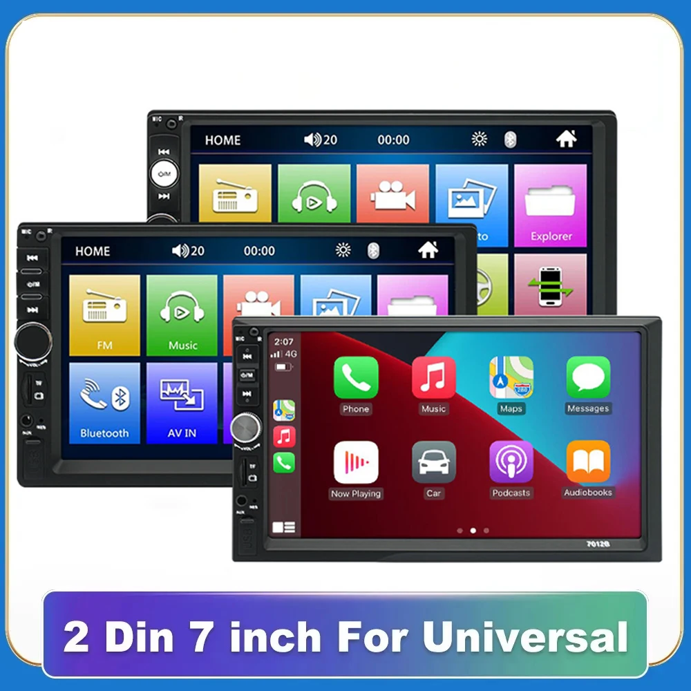 

2 Din Universal Car Radio 7"Hd Autoradio Car Multimedia Player Touch Screen Mirro Link Auto Audio Stereo Mp5 Bluetooth Usb Tf Fm