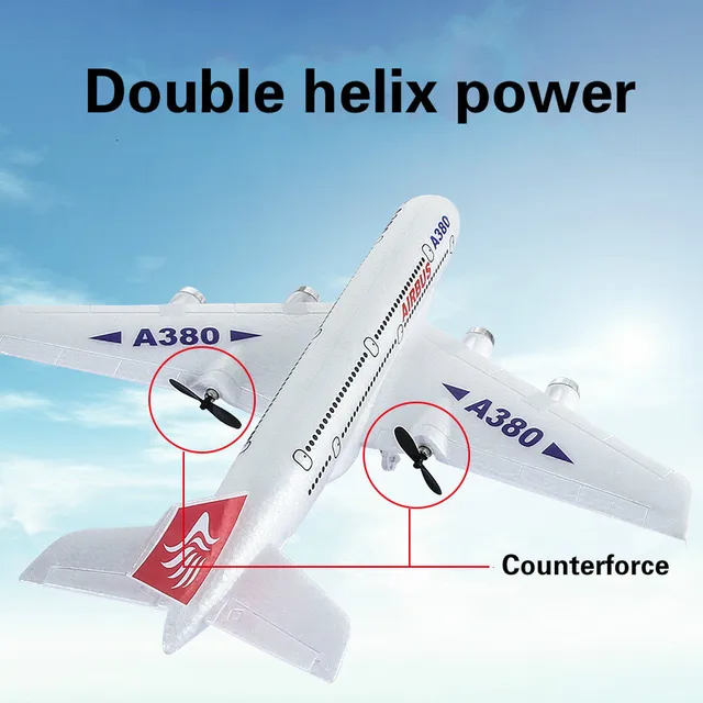 Avião de Controle Remoto Airbus com LED – Universo Dos Brinquedos