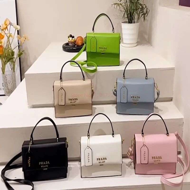 

Women'S Versatile Fashion Simple Solid Color Handle Handbags One Shoulder Messenger Bags Casual Versatile Exquisite Ladies Purse
