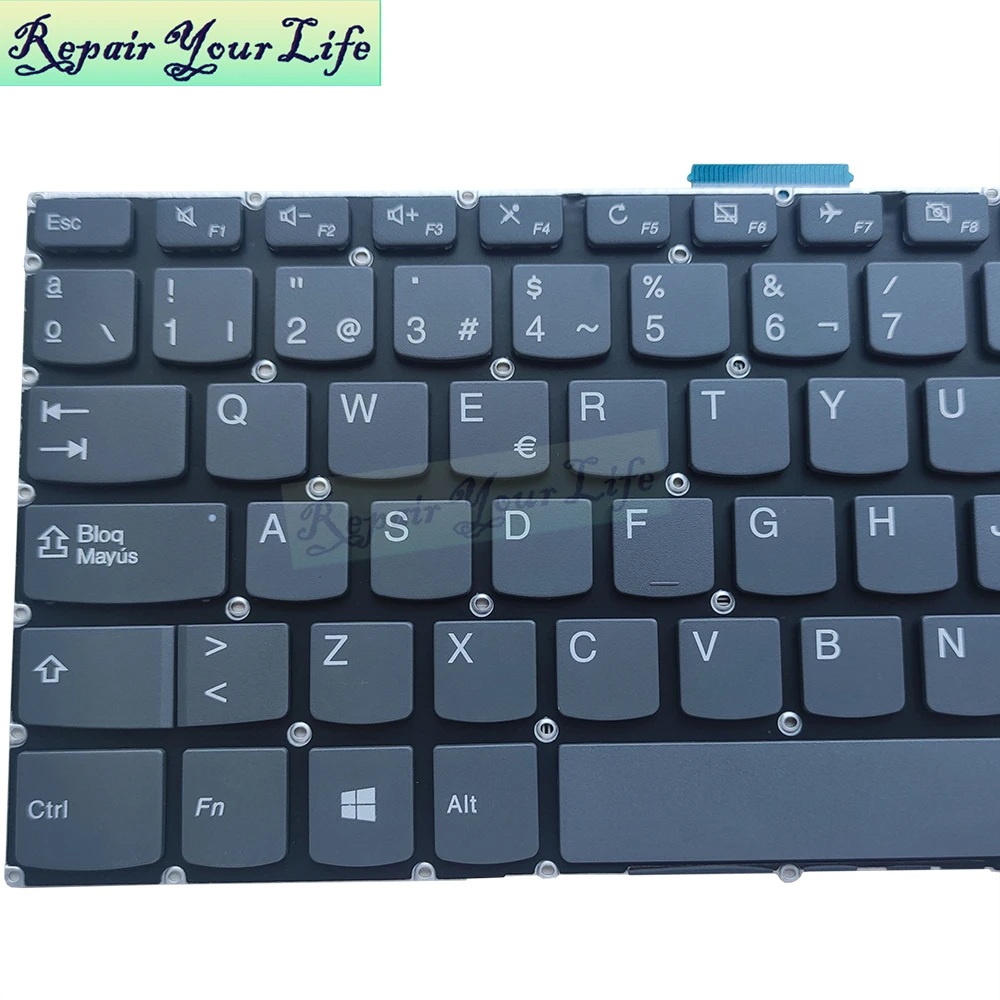 Teclado para Lenovo Ideapad Eua Hebraico Espanhol Latim la 32014ikb 320-14ast 14isk 520s-14ikb S145-14 14igm 14iil Sn20m61485 Novo - Imagem 4