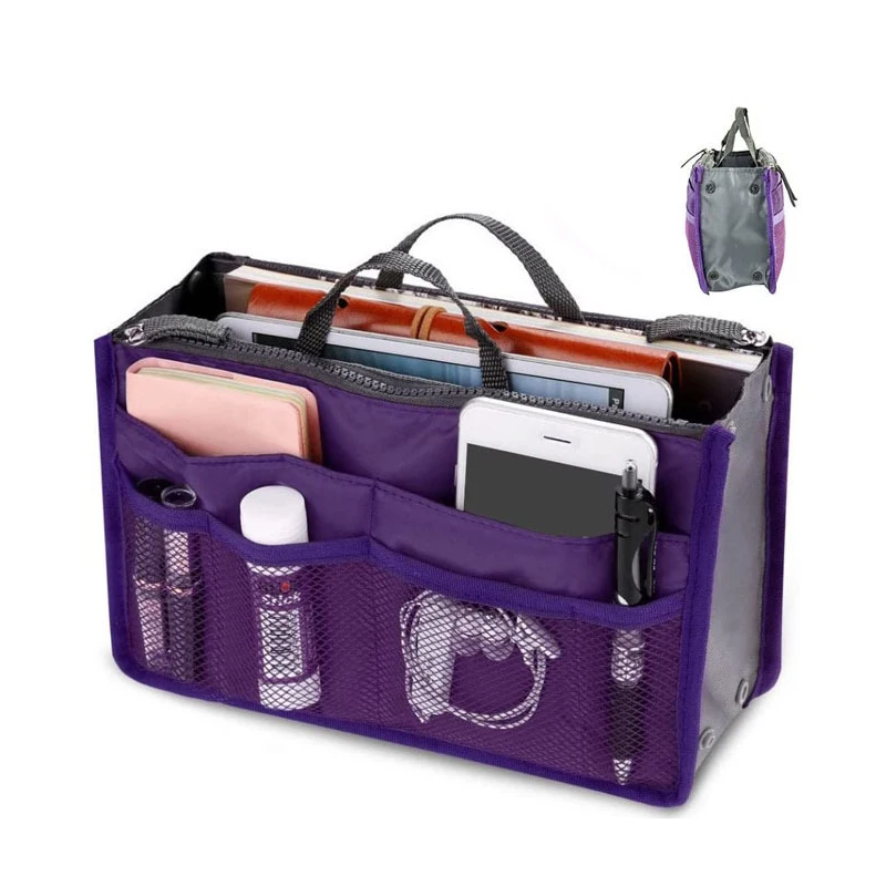 Organizer-Einstecktasche für Damen, Nylon-Reise-Organizer, Handtaschen-Einlage, große Tasche, Damen-Make-up-Kosmetiktasche, günstige Damen-Tragetasche – Detail 1