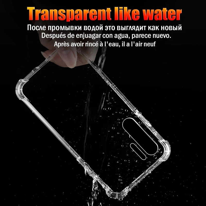 Shockproof Clear Silicone Phone Case with Four-Corner Protection