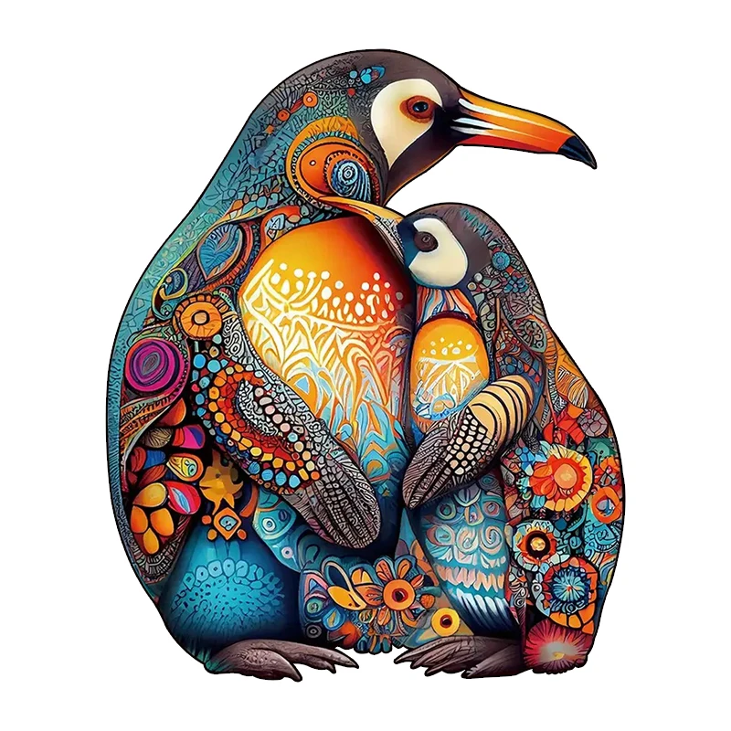 Owl Wooden Animal Puzzle DIY Crafts Brain Trainer Puzzles Game for Kids Adult Educational Wood Toy Gift Medium Difficulty Jigsaw 4