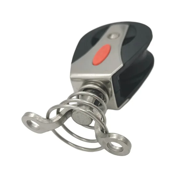 For Marine Mast Or Fitness Equipment Sailboat Boat Swivel Bearing Sheave 316 Stainless Steel + Nylon Pulley Block With Spring 4