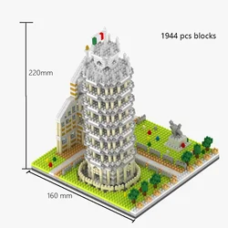 Exquisite Big Ben Micro Building Block Set: Detailed Architectural Replica - With box (Tower of Pisa blocks)