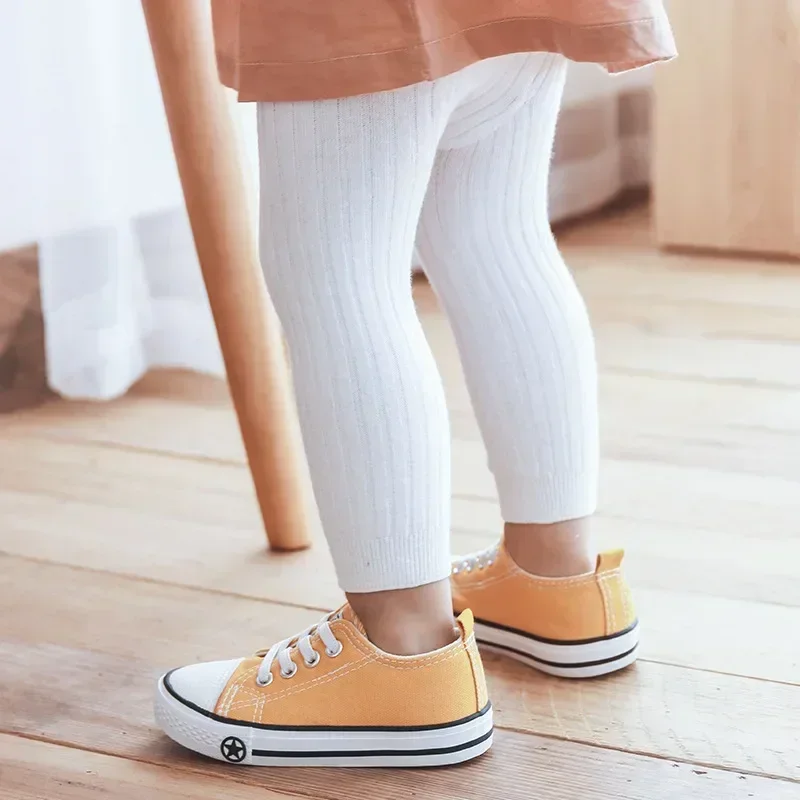 Spring Autumn Baby Pants Newborn Boys Girls Leggings Soft Cotton Stretch Tights Kids Children Knitting Trousers for 0-6 Years knit tights