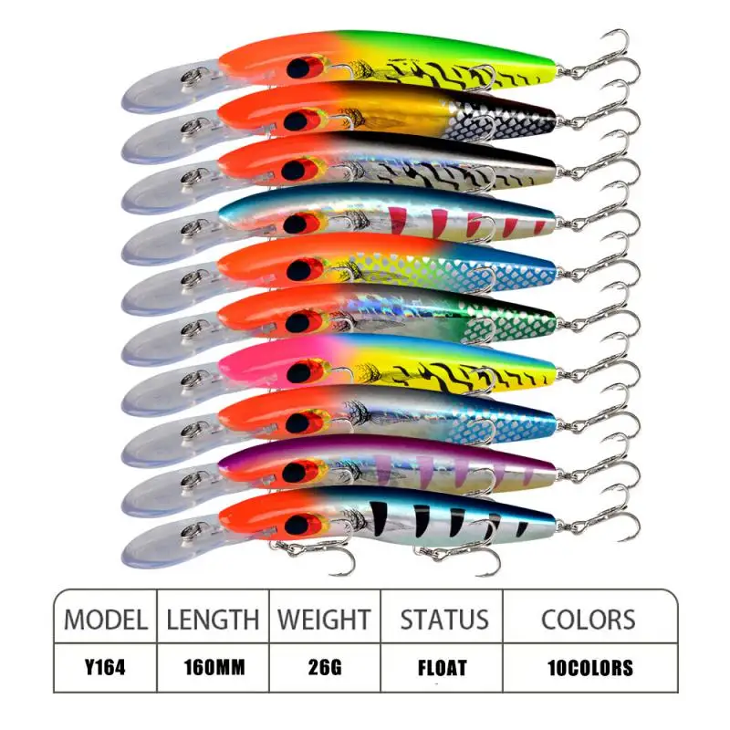 

Minnow Fishing Lure 160mm 26g Floating Hard Bait Wobbler Jig Bait Crankbait Carp Striped bass Pesca Fishing tackle SwimBait