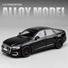 New 1:24 Audi A6 Alloy Diecasts & Toy Vehicles Metal Toy Car Model Sound and light Collection Kids Toy 3