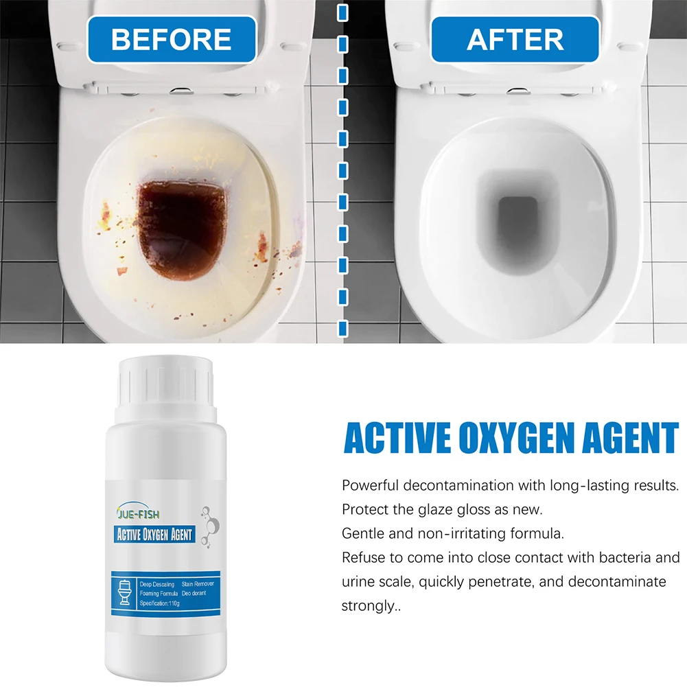 Splash Foam Toilet Cleaner Toilet Active Oxygen Agent Deep Cleaning Mild for Descaling Decontaminat 100g/250g