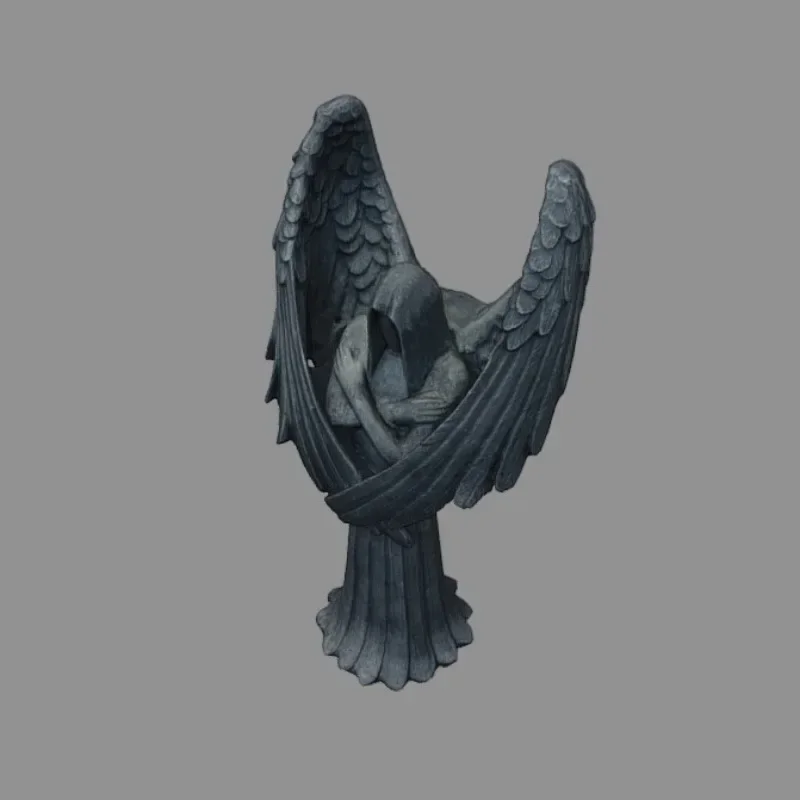 New Darkness Fallen Angel The Myth Of Cthulhu Statue Faceless Lucifer Sculpture Resin Crafts Home Simple Style Place Decorations