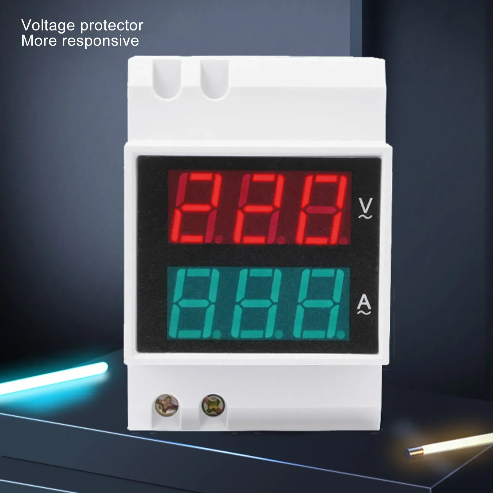 전압 전류 측정기 고정밀 AC80?300V 0.1?99.9A 디지털 전압계 전류계 산업용 컴팩트한 DIN 레일 설치