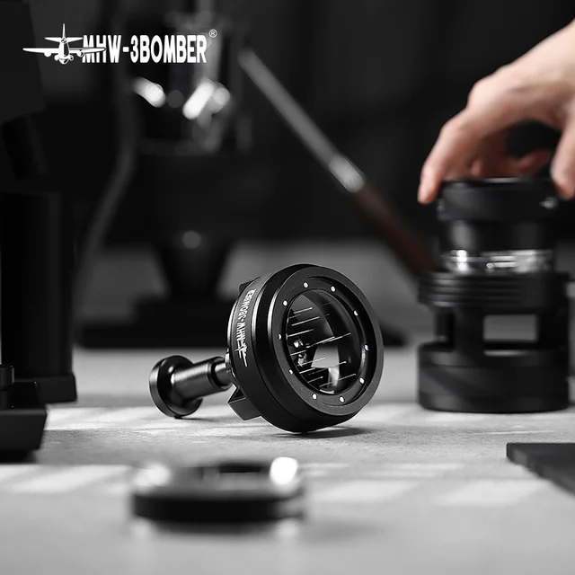 MHW 3Bomber 58mm WDT Verteilungswerkzeug - 14 Nadeln Verstellbarer Espresso Rührer Verteiler Professionelles Kaffee Werkzeug Zubehör