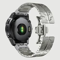 Premium Stainless Steel Quick Fit Strap - 22mm/26mm Metal Release Watch Band for 22mm (Titanium Color)