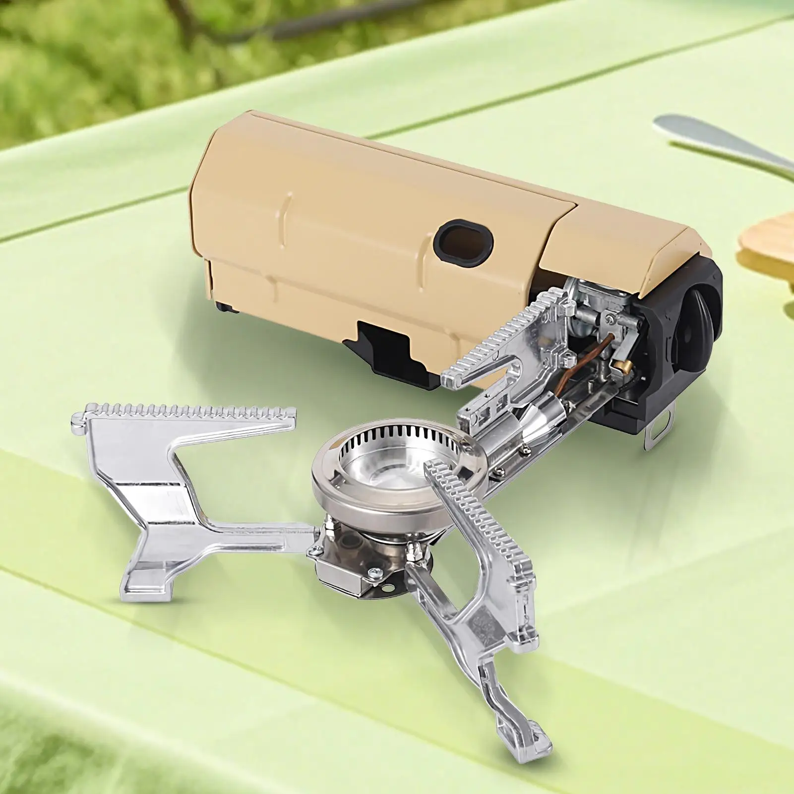 Portable Stove For Camping Backpacking Stove Burner Foldable For Backpacking Rv Survival Mountaineering Road Trip Outdoor Hiking