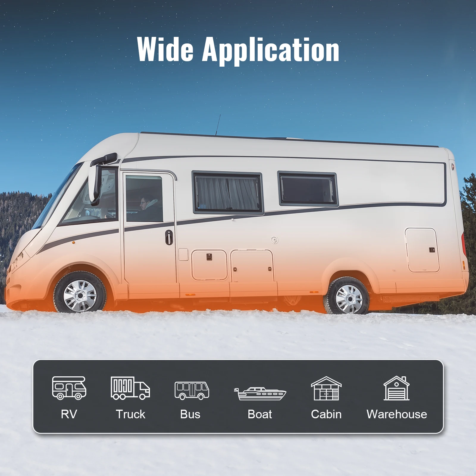 VEVOR Diesel Heater 5KW, Diesel Air Heater w/Bluetooth App Control, Remote Control and LCD,Diesel Parking Heater for RV Trailer  6