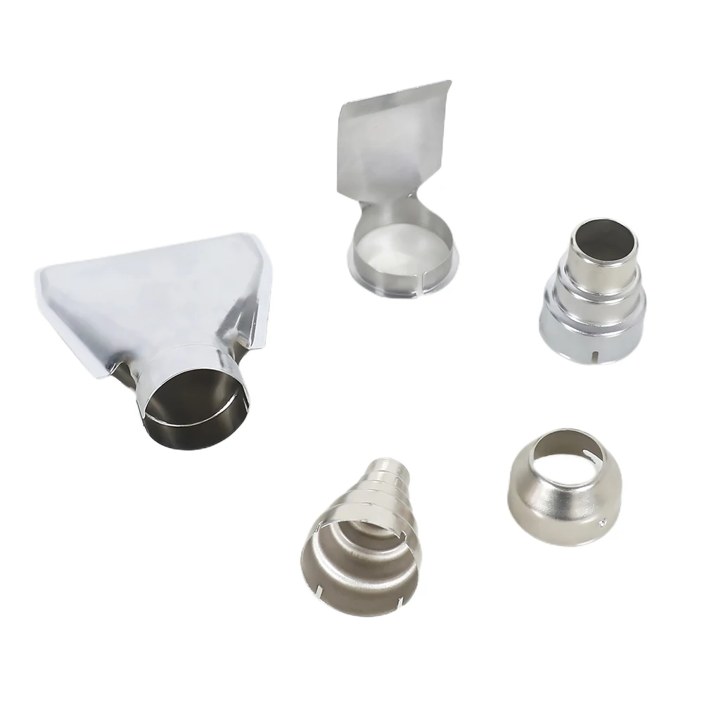 5pcs Hot Air Gun Nozzles 35mm Diameter Heat Gun Welding Nozzle Gas Soldering Iron Stainless Steel Hot Air Stations Gun Nozzles