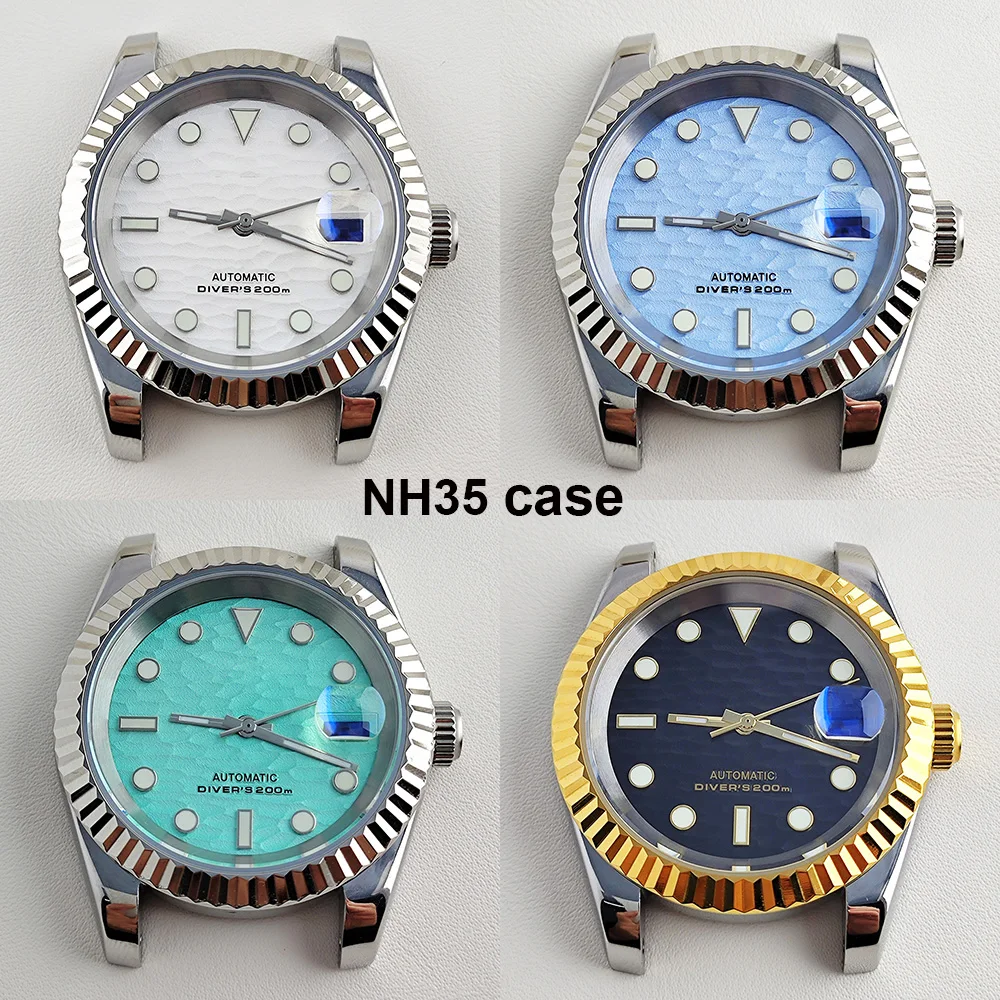 

Зеленые светящиеся сапфировые циферблаты NH35 чехол NH35 36 мм/39 мм из нержавеющей стали