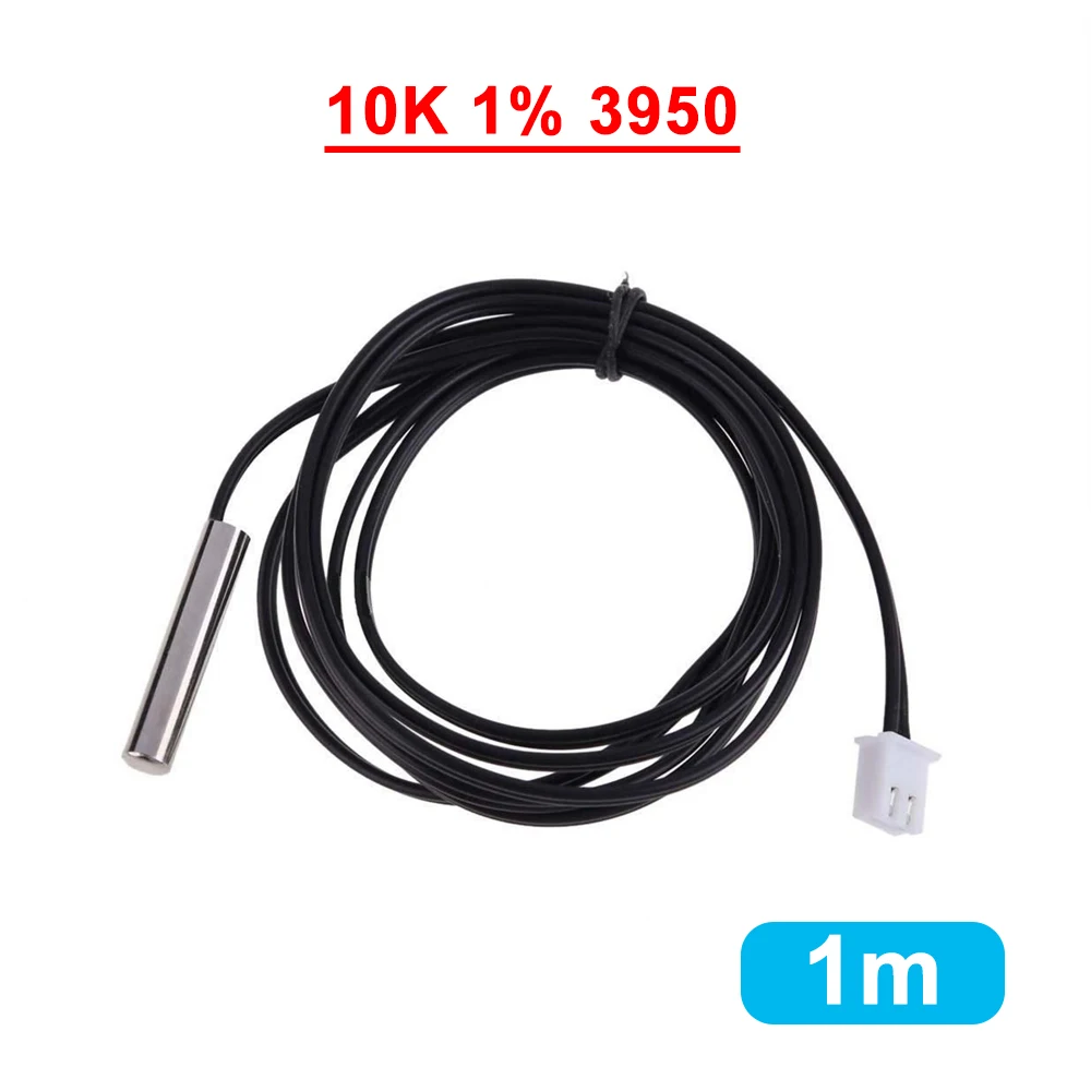 ตัวเลือกสินค้า กันน้ํา 1 M ลวด NTC 10K 1% 3950 Thermistor Temperature Sensor Probe NTC Thermistor Temperature Sensor กันน้ําสาย
