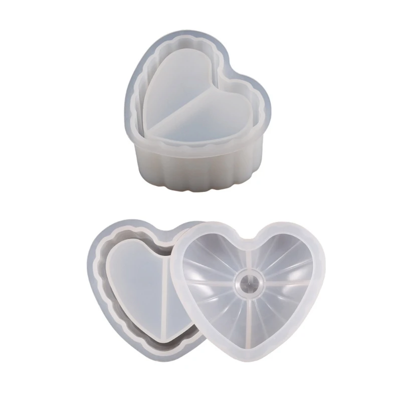 

1 Set Love Stripe Storage Box Molds Epoxy Silicone Bottle Mold Jewelry Casting