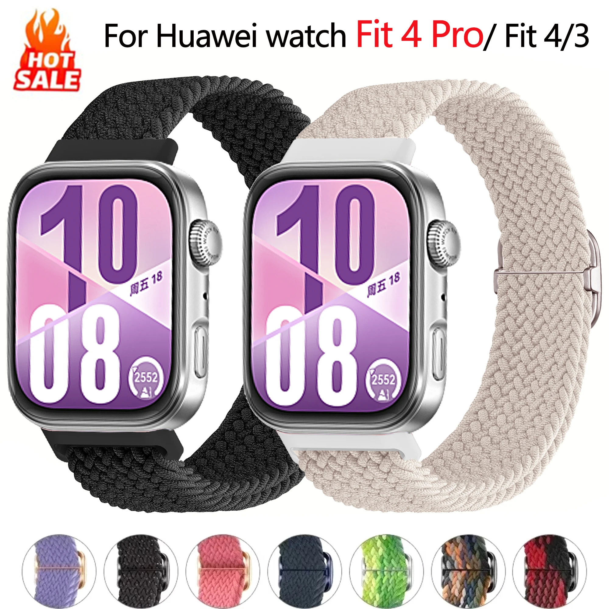 Braided Solo Loop Nylon Strap - Adjustable Sport Bracelet Accessory